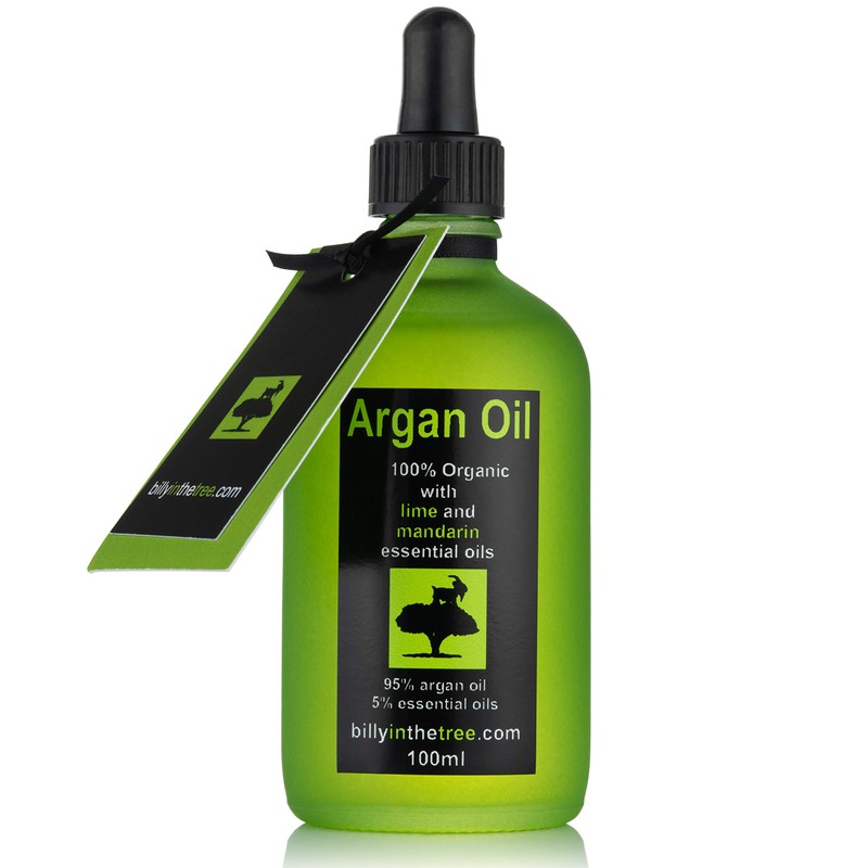 Pure Argan Oil with Lime and Mandarin Essential Oils.100% Organic.