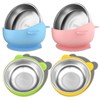 Bakpoco Stainless Steel Baby Bowls with Suction, 2-in-1 SUS304 Toddlers
