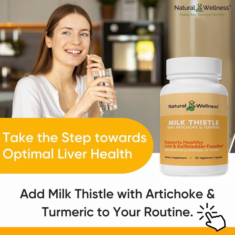 Natural Wellness Milk Thistle with Artichoke & Turmeric – Advanced