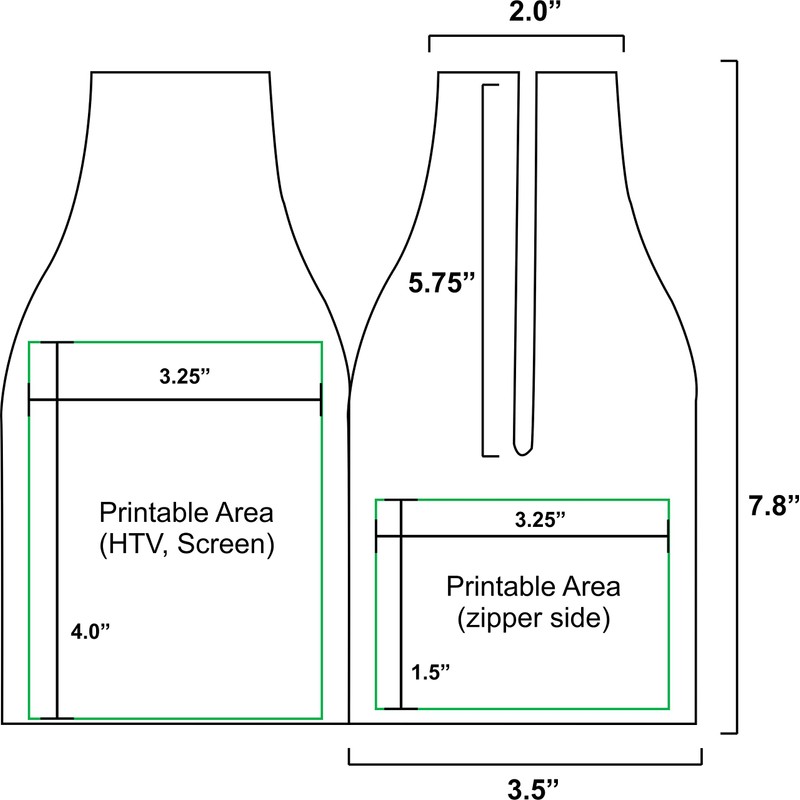 Blank Neoprene Beer Bottle Coolie (1, Purple)