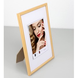 KM FOTO Eco Plastic Picture Frame for Pictures or Photos Wood Effect Wall Decoration Natural Format 30 x 40 cm