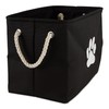 Bone Dry Pet Storage Collection Collapsible Bin, Black, Small Rectangle