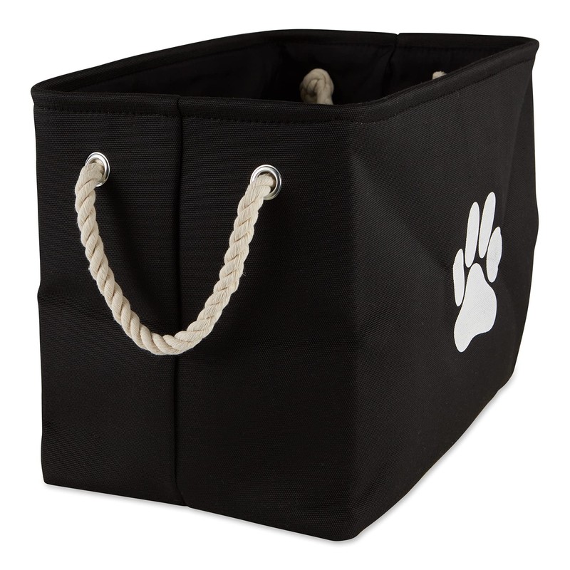 Bone Dry Pet Storage Collection Collapsible Bin, Black, Small Rectangle