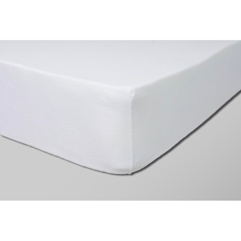 Fantasy Sateen White Fitted sheet 90x200cm