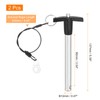 sourcing map 2Pcs T Handle Quick Release Pin, 1/2"x3-9/16" 304