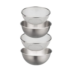 Set of 4 Colander and Ball Colander Set Stainless Steel Ball Colander Bowl & Punching Colander Set of 4