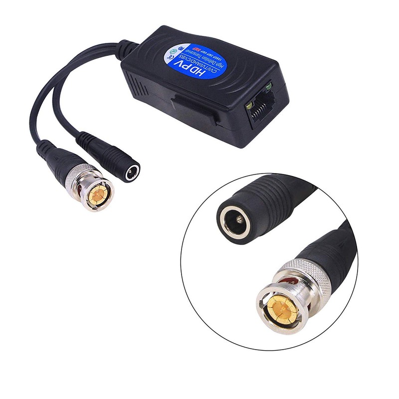 SinLoon 2 Pairs Passive Video HD-TVI/CVI/AHD Balun 1080 P-5 MP