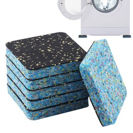 6Pcs Anti-Vibration Pads,4"x4" High Density Rubber Shock Absorbing Washer Pads,Non-Skid Protector Mat,for Washing Machine Dryer Treadmill Compressor Furniture