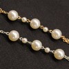 Yienate Pearl Bracelet Gold Large Pearl Links Finger Chain Boho