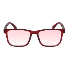Calabria R861 FL-41 Reading Glasses 1.00 Red Crystal Unisex Fluorescent Light Sensitivity Indoor Outdoor Photophobia Readers