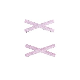 Kamipita Cross X Mini Type 5*2.1cm 2pcs No Trace Hair Clips, Hair Clips, Hairpins (Plain Pink)