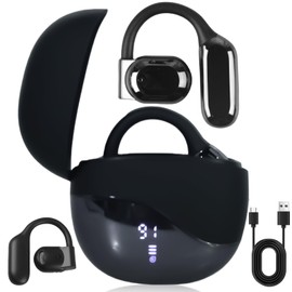 VEGOATY AI Translator Headphones Wireless Real-time Translation with 144 Languages, Bluetooth Voice Translator for Business & Travel, Test Winner in Translation Earbuds (Black)