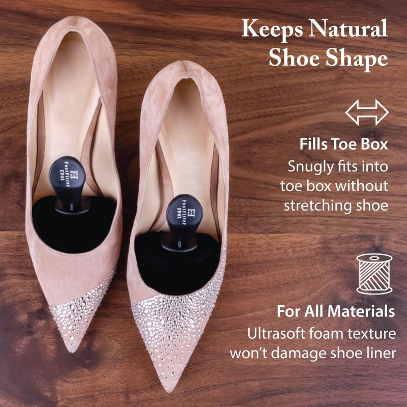 FootFitter Foam Shoe Tree with Handle for Women's High Heels