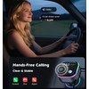 LIHAN Bluetooth 5.4 Car Adapter, Transmitter for FM Radio,65W Retractable