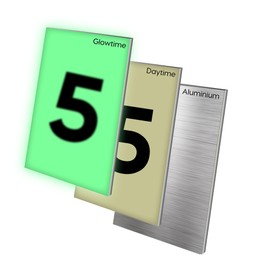 House Numbers for Outside Light Up Solar - Solar House Numbers for Outside on Mailbox or Sign - Glow In The Dark Lighted Number 5 - Illuminated for Easy Address Discovery