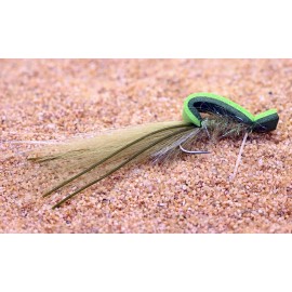 Region Fishing Gurgler Top Water Fly - Floating Shrimp Pattern - Choose Color - Mustad Hook #2 - 3ct Olive - Hook #2