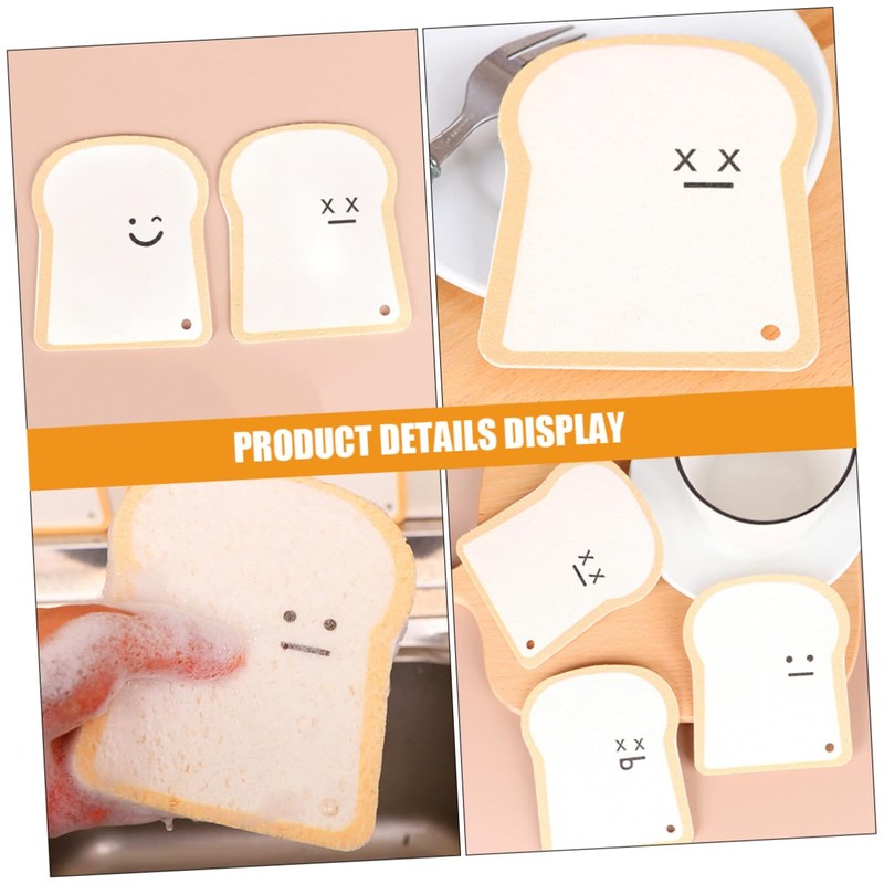 Alipis 4sets Dish Sponge Compact Cleaning Sponge Reusable Wok Daily