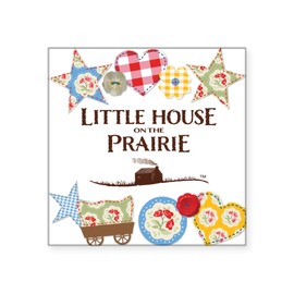 CafePress Little House On The Prairie Patches Square Sticker Square Bumper Sticker Car Decal