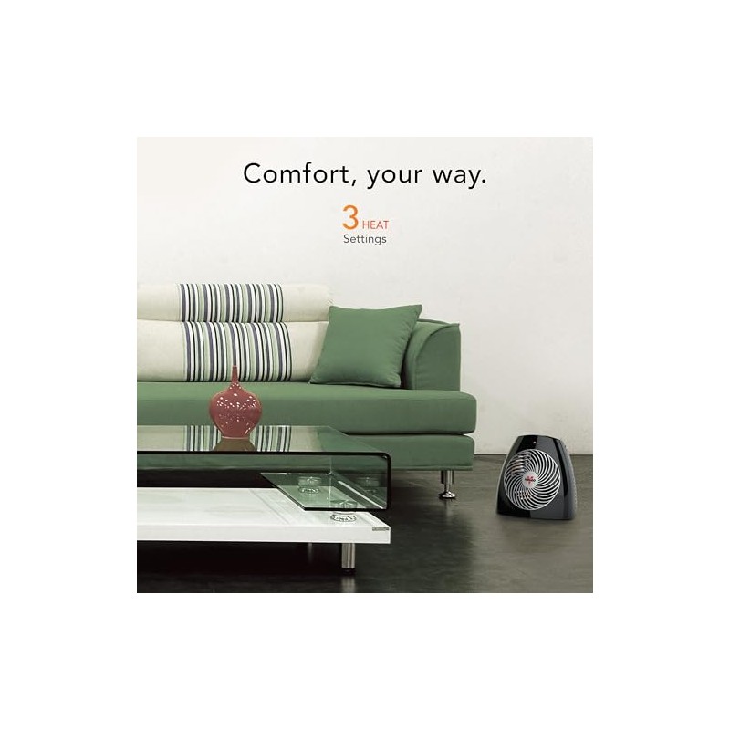 Vornado MVH (2025) Space Heater, 3 Heat Settings, Adjustable Thermostat,