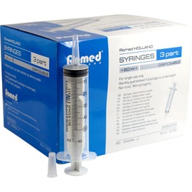 Romed Top Disposable Sterile Catheter Syringes Wound Syringes (Pack of 25, 50/60 ml)