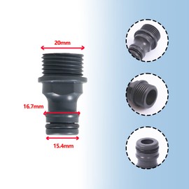 ZoeTekway Pack of 2 Hose Connectors Garden Hose Coupling Garden Hose Tap Nipple 1/2 Inch Hose Connection G1/2 Male Thread for Tap Adapter Garden Hose (ABS Plastic)