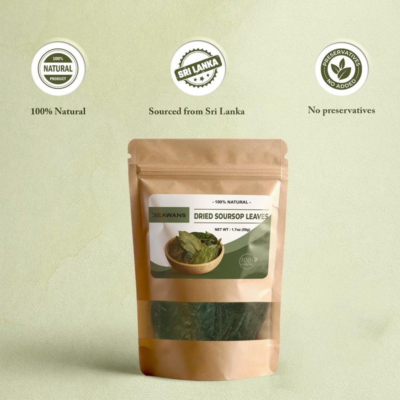 100% Natural Dried Soursop Leaves From Ceylon Sri Lanka 1.7