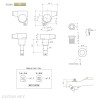 GOTOH NEW Gotoh SG360-EN07 MG Locking Tuners Set 6 in