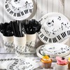 Tioncy 171 Pieces Musical Party Supplies Disposable Musical Notes Tableware