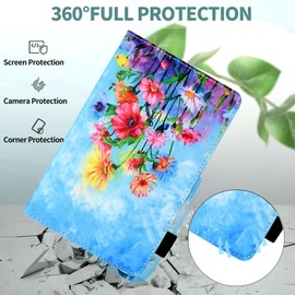 9.5-10.5 Inch Universal Tablet Case, Universal 10 10.1 Inch Android Tablet Case, PU Leather Folio Stand Protective Cover for 9.6'' 9.7'' 10.1'' 10.2'' 10.4'' 10.5'' Touchscreen Tablet, Garden