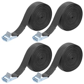 4 Pcs Ratchet Lashing Straps, Tie Down Straps, Adjustable Heavy Duty Straps with Buckle for Bicycle Carriers, Engines, Trucks, Trailers, Luggage, Car Roof Racks, Fastening Straps - 5 m