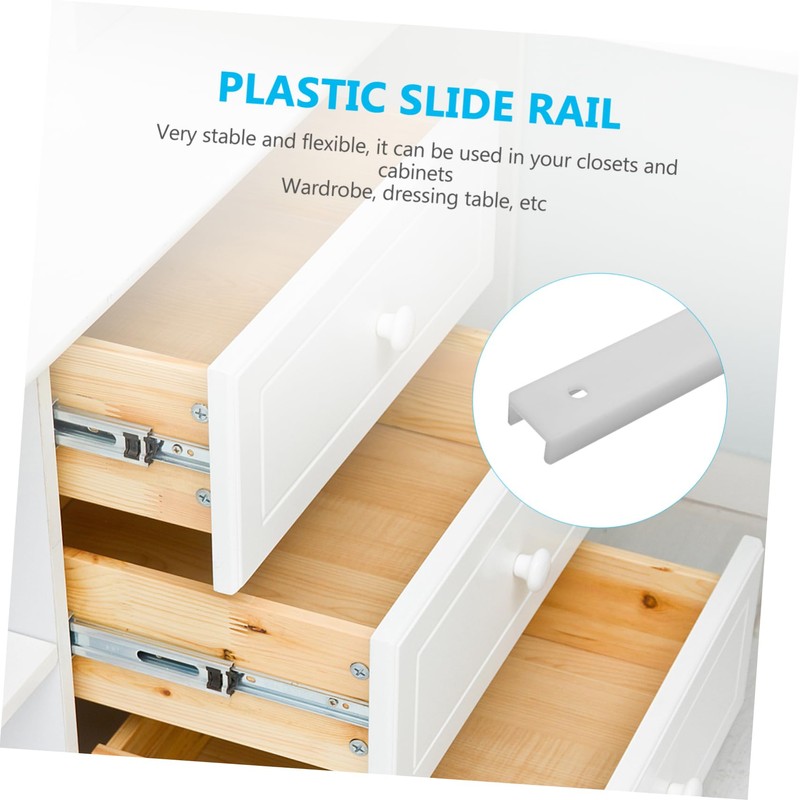 Operitacx 2 Sets Slide Tracks Smooth Glide Drawer Guide Rails