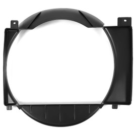 KUAFU Radiator Cooling Fan Shroud Compatible with 1987-2001 Jeep Cherokee Replaces CH3110104 52027501AB 52027501AC Black PP Plastic