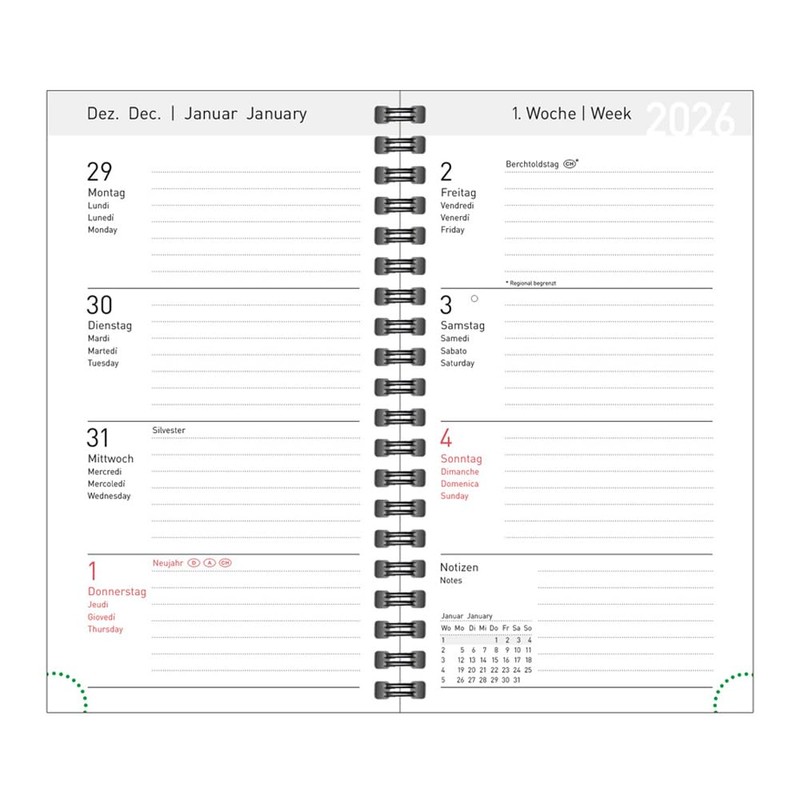 Idena 12056 Pocket Diary 2026 in Format 8.7 x 15.3
