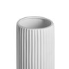 White Ceramic Vase - Modern Design Vase, Ribbed Vase for