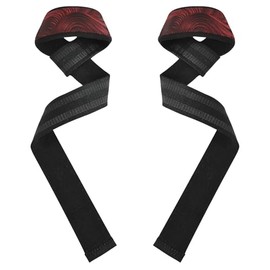Correas de levantamiento de fitness de terciopelo rojo de 26 pulgadas, correas de levantamiento de pesas, levantamiento de pesas, culturismo, entrenamiento de fuerza