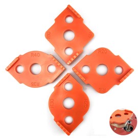 Milling Templates for Router, Radius Jig Router Templates, for Hand Edge Trimmer, Engraving Machine, Woodworking Tool (Pack of 4)