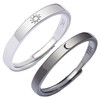 SAFIGLE 1 Pair Adjustable Sun and Moon Couple Rings for