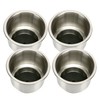 Amarine Made 4pcs Stainless Steel Cup Drink Holder with Drain