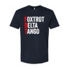 X-Large Navy Blue Mens Foxtrot Delta Tango Deluxe Soft T-Shirt