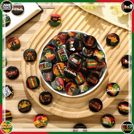 Kenning 500 Pcs Juneteenth Button Pins Bulk Juneteenth Freedom Day Buttons June 19th 1865 Party Favors for African American Festival Celebration Decoration Goodie Bag Stuffer