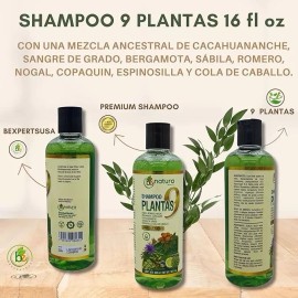 B-Experts 9-Plant Herbal Shampoo 16.9 fl oz–W/Cacahuana
