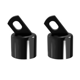 VIVIDA 1-5/8" Black Top Rail End for Chain Link Fence, Rail End Cap for 1-5/8" OD Post/Pipe, Black Powder Coated, 2 PCS