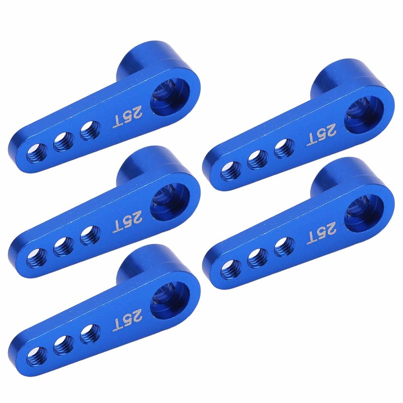 5Pcs 25T Servo Horns Aluminium Alloy Steering Servo Arms Blue