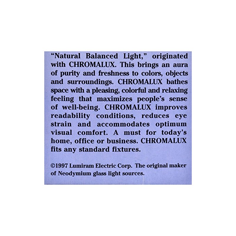 Chromalux Lumiram Full Spectrum 3 Way 50/100/150 Watts Frosted Light
