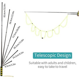 Bubble Wands, Stainless Steel Giant Bubble Blower Wands, Telescopic Design Outdoor Bubble Sticks Bubble Maker Toys for Boys Girls Adults Birthday Party Favors Lawn Park Beach Summer Fun - Color: Green+yellow