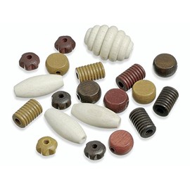 KnorrPrandell FSC Wooden Beads Mix 1 Brown-Natural, Multi-Colour