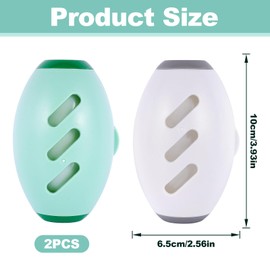 TPTGIAR 2 Stück Fusselrolle Wiederverwendbar, 2025 Neu Fusselrolle Tierhaare, Tragbar Tierhaarentferner, Waschbare Fusselrolle Kleidung für Tierhaare Kleidung Sofas Haare Staub (Grün + Weiß)