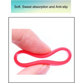 5Pcs Black Tennis Racket Handle Rubber Ring Stretchy Tennis Racquet Band Overgrips, Racket Grips Racquet Accessories