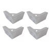 Herrajes Guerrero Pata Para Salas Mueble Escuadra Cromo Paquete De