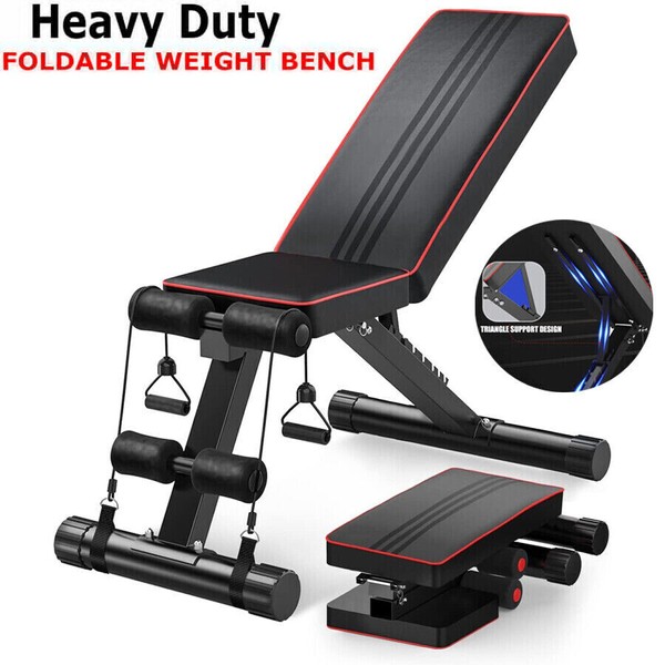 Unbranded Adjustable Dumbbell Weight Bench Fitness Incline Decline Foldable Workout